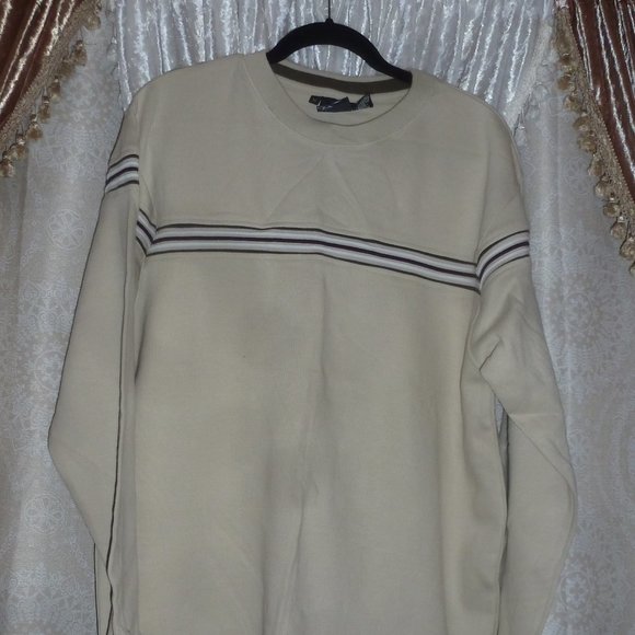 Point Zero 100% Cotton Long sleeve  striped pullover/ shirt Sz M - Picture 1 of 9